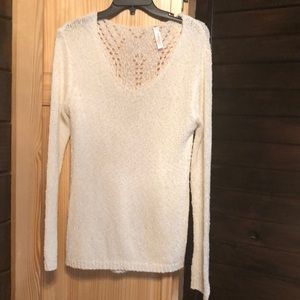 Pink Blush maternity ivory sweater size S/M